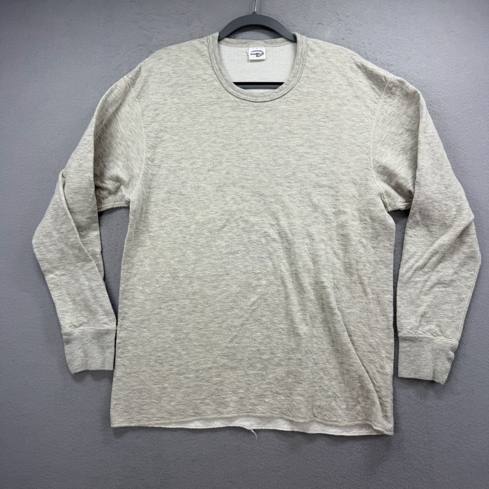 Duofold Thermal Shirt Mens XL Gray Double Layer Long‎ Sleeve Wool Blend Crew